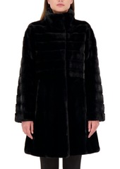Jones New York Stand-Collar Faux-Fur Coat