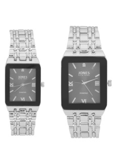 Jones New York Two-Piece Diamond Accent Bracelet Watch His & Hers Set in Silver at Nordstrom Rack