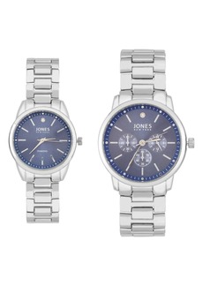 Jones New York Two-Piece Diamond Accent Bracelet Watch His & Hers Set in Silver at Nordstrom Rack