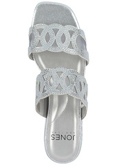 Jones New York Women's Vandela Double Band Cutout Dress Sandals - Silver