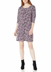 Jones New York Women's 3/4 SLV Print Cold Should Dolman Shift Dress Regal Combo dots S