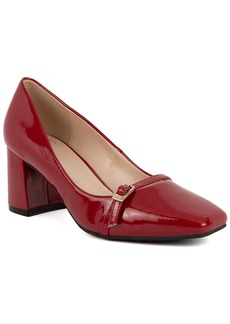 Jones New York Women's Aubin Block Heel Dress Pumps - Red Patent