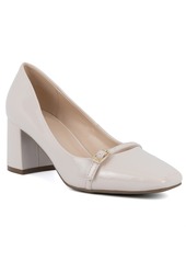 Jones New York Women's Aubin Block Heel Dress Pumps - Bone Patent