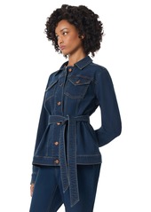 Jones New York Women's Belted Denim Trucker Jacket - Westpoint