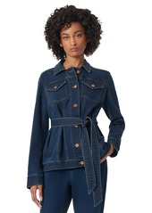 Jones New York Women's Belted Denim Trucker Jacket - Westpoint