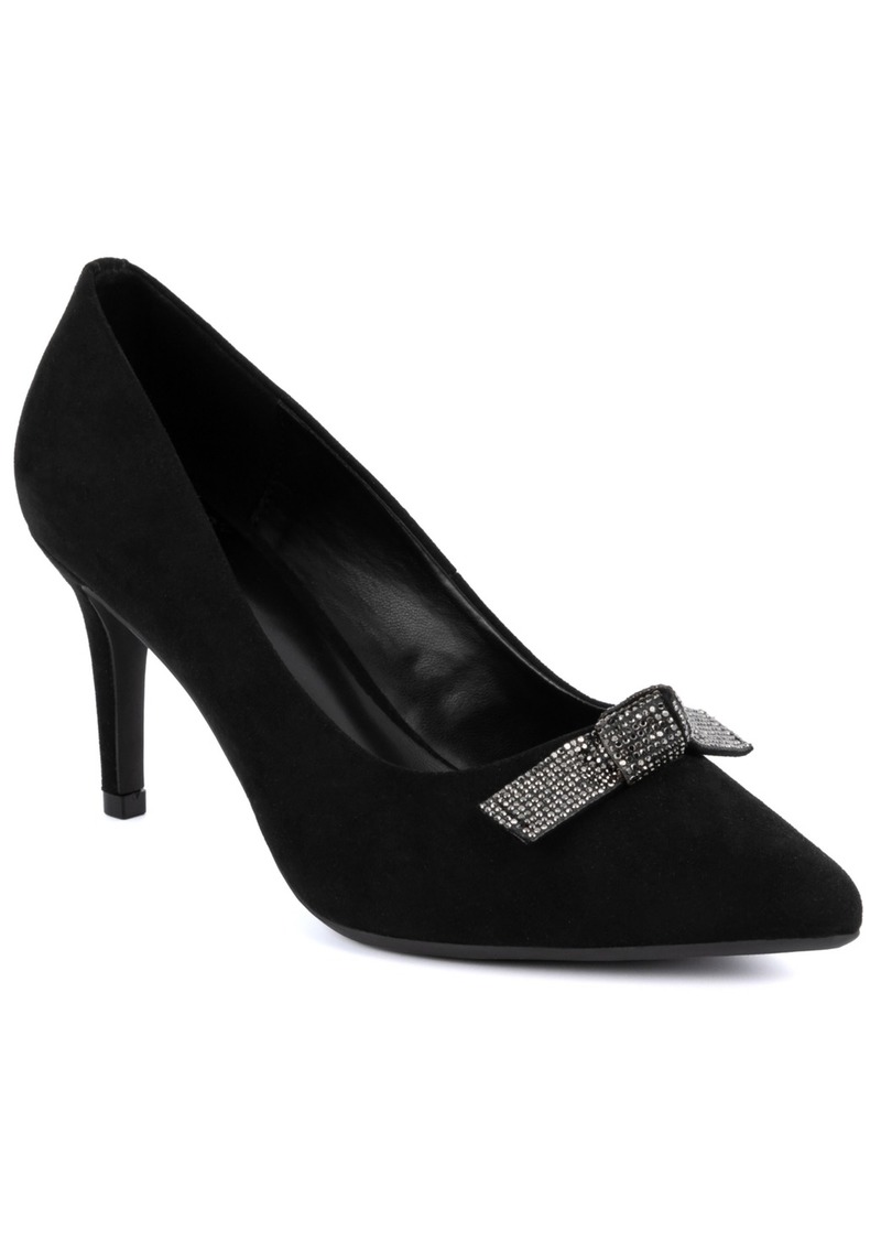 Jones New York Women's Bennami Embellished Bow Dress Pumps - Black Micro