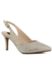 Jones New York Women's Bernie Pointed Toe Slingback Dress Pumps - Silver-Tone