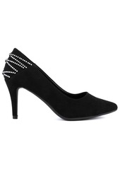 Jones New York Women's Betolda Pointed Toe Embellished Dress Pumps - Black Micro