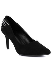 Jones New York Women's Betolda Pointed Toe Embellished Dress Pumps - Black Micro