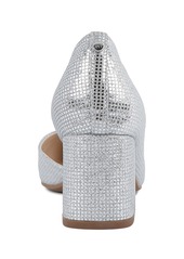 Jones New York Women's Candor D'Orsay Block Heel Pumps - Silver Glitter