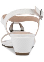 Jones New York Women's Carmeyy Ornamented Strappy Wedge Sandals - White-www