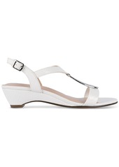 Jones New York Women's Carmeyy Ornamented Strappy Wedge Sandals - White-www