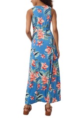 Jones New York Women's Floral-Print Sleeveless Maxi Dress - Blue Lagoon