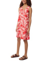 Jones New York Women's Gina Printed V-Neck Sleeveless Dress - Coral Sun
