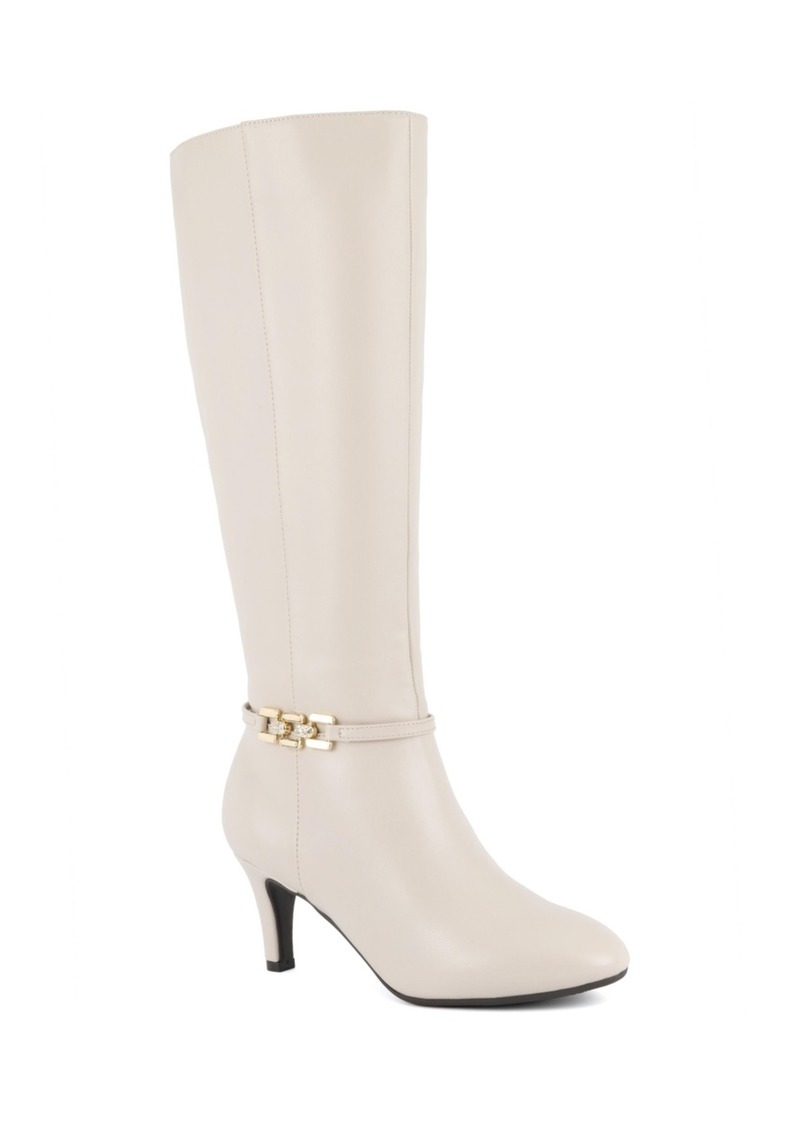 Jones New York Women's Hanlee Wide Calf Knee High Dress Boots - Winter White