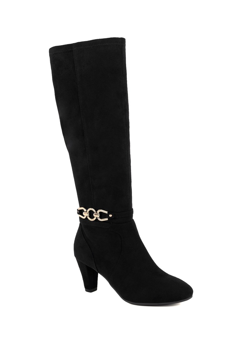 Jones New York Women's Helio Ankle Ornament Knee High Dress Boots - Black