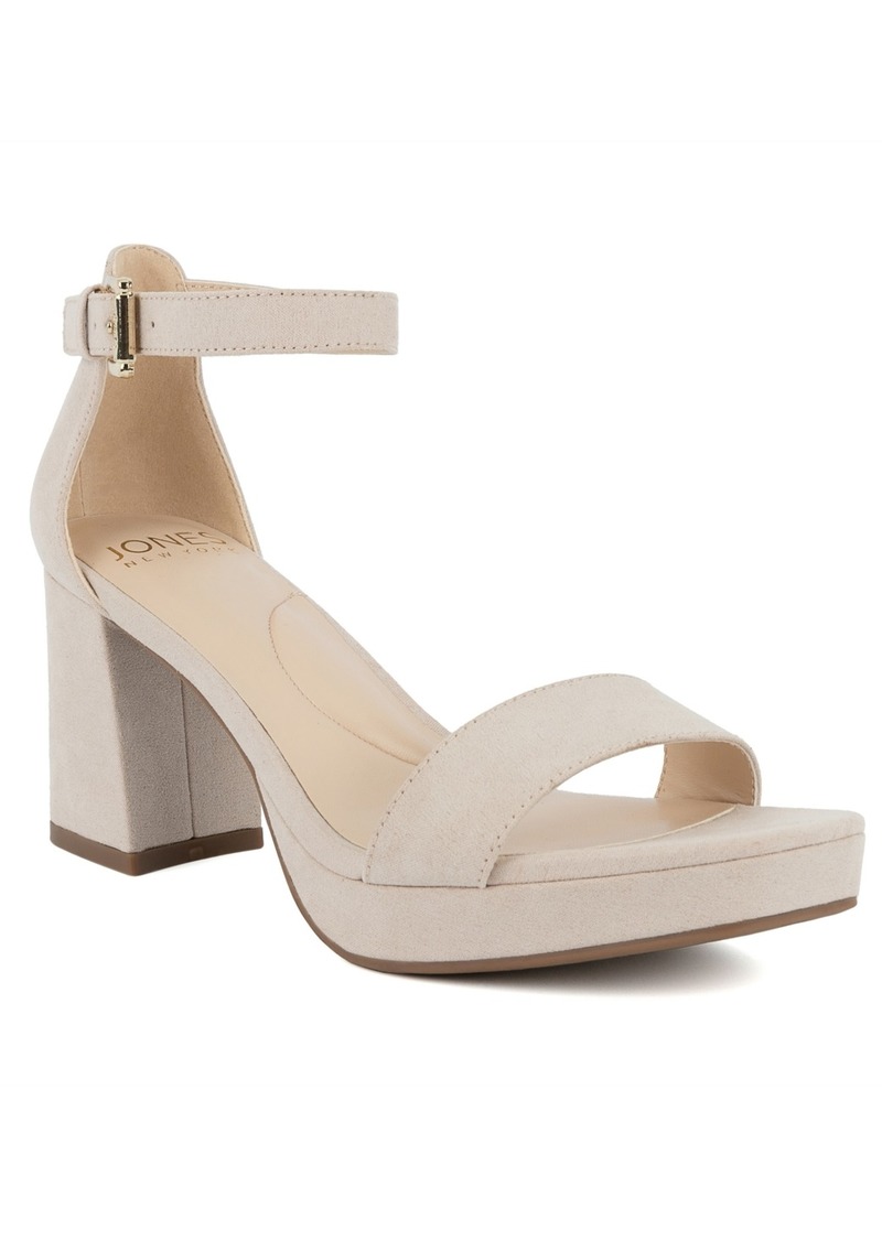 Jones New York Women's Herliza Platform Block Heel Dress Sandals - Natural