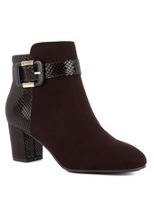 Jones New York Women's Ivyy Buckle Block Heel Booties - Black Smooth