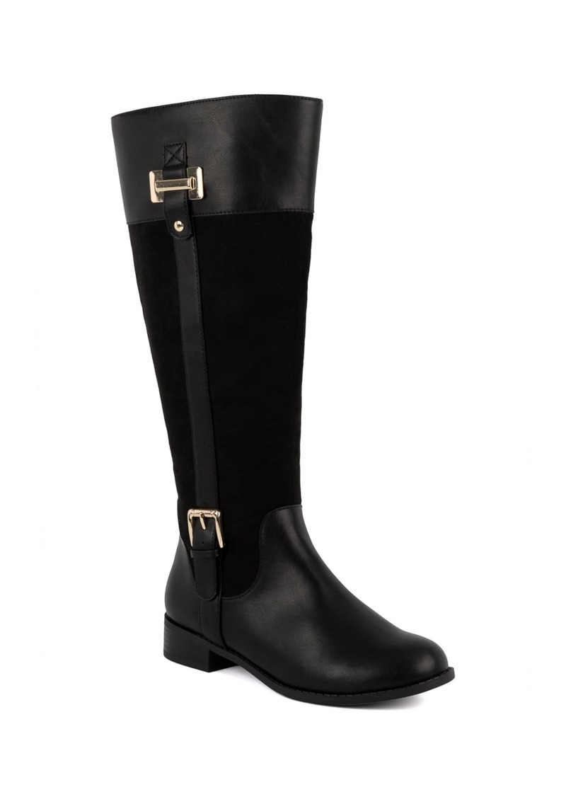 Jones New York Women's Leodenn Wide Calf Knee High Riding Boots - Black