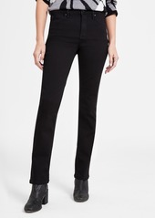 Jones New York Women's Lexington Mid Rise Straight Leg Denim Jeans, Regular & Petite - Onyx Wash