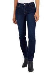 Jones New York Women's Lexington Mid Rise Straight Leg Denim Jeans, Regular & Petite - Onyx Wash