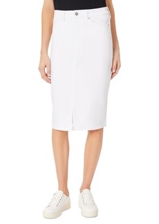 Jones New York Women's Lexington Slit Denim Skirt, Regular & Petite - Soft White