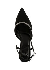 Jones New York Women's Lina Mesh Slingback Pumps - Black Satin