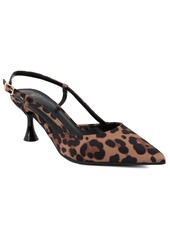 Jones New York Women's Lina Slingback Pumps - Leopard Satin