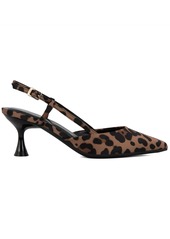 Jones New York Women's Lina Slingback Pumps - Leopard Satin