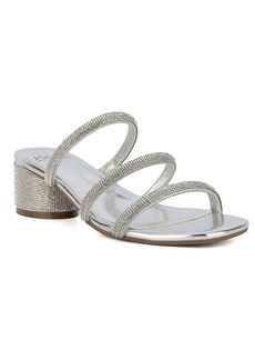 Jones New York Women's Melli Block Heel Embellished Dress Sandals - Silver