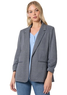 Jones New York Women's Open-Front Ruched-Sleeve Jacket - Jones Black