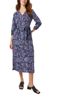Jones New York Women's Paisley-Print Fit & Flare Midi Dress - Mineral Blue Multi