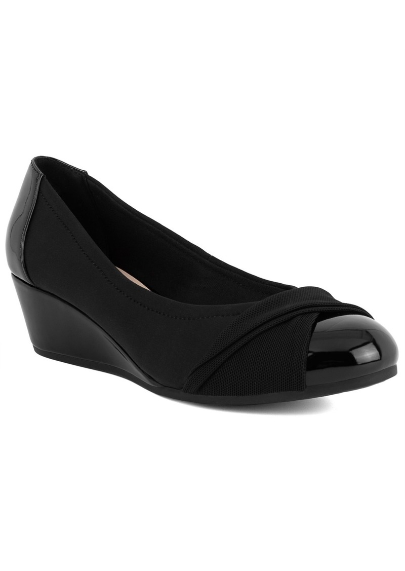 Jones New York Women's Preslee Round Toe Wedge Pumps - Black