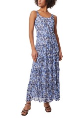 Jones New York Women's Printed Multi-Tiered Scoop-Neck Dress - NYC White/Blue Horizon