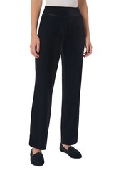 Jones New York Women's Stretch Velour Pull-On Straight-Leg Pants - Forest Green