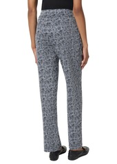 Jones New York Women's Scratch Knit Pull On Straight Leg Pants with Pockets - PACIFIC NAVY MULTI