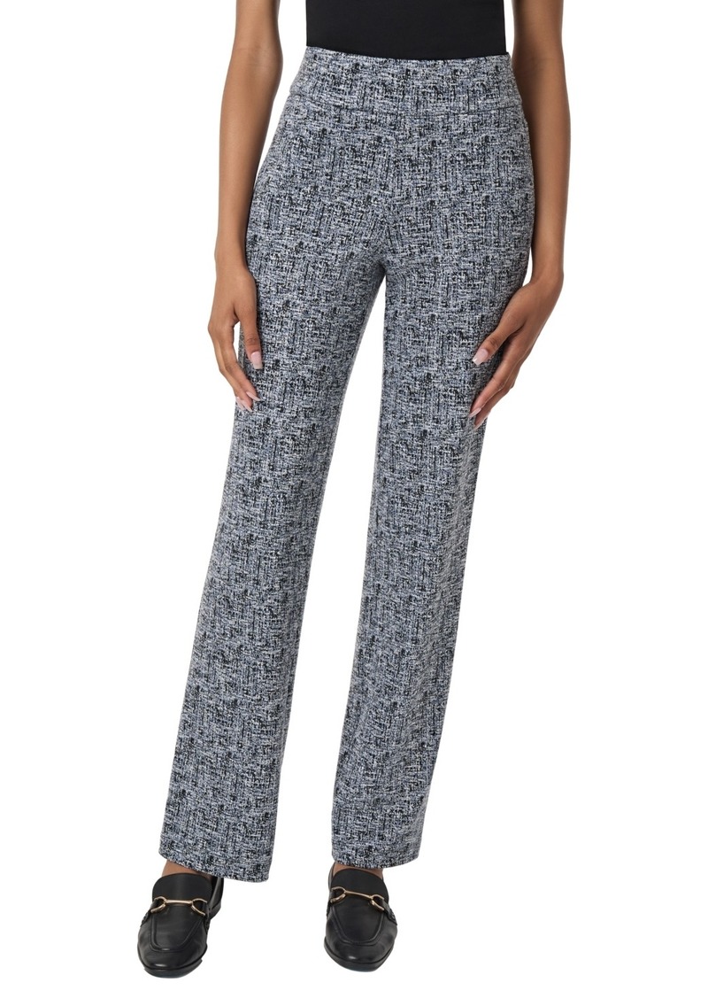 Jones New York Women's Scratch Knit Pull On Straight Leg Pants with Pockets - PACIFIC NAVY MULTI