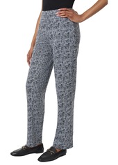 Jones New York Women's Scratch Knit Pull On Straight Leg Pants with Pockets - PACIFIC NAVY MULTI