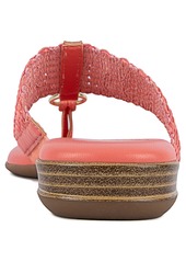 Jones New York Women's Sonal Woven Thong Flat Sandals - Coral