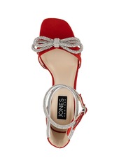 Jones New York Women's Tarrie Rhinestone Bow Stiletto Dress Sandals - Red Micro