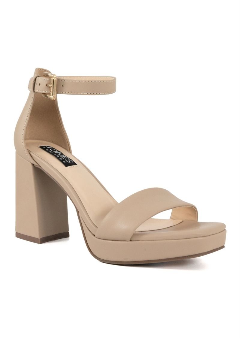 Jones New York Women's Toren Block Heel Platform Sandals - Nude