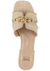 Jones New York Women's Unsa Block Heel Slide Sandals - Natural Raffia