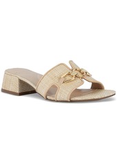 Jones New York Women's Unsa Block Heel Slide Sandals - Natural Raffia