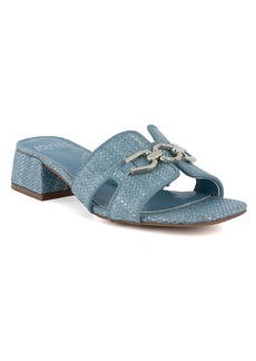Jones New York Women's Unsa Block Heel Slide Sandals - Light Blue