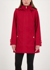 Jones New York Zip-Front A-Line Hooded Raincoat