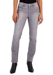 Jones New York Women's Lexington Mid Rise Straight Leg Denim Jeans, Regular & Petite - Onyx Wash