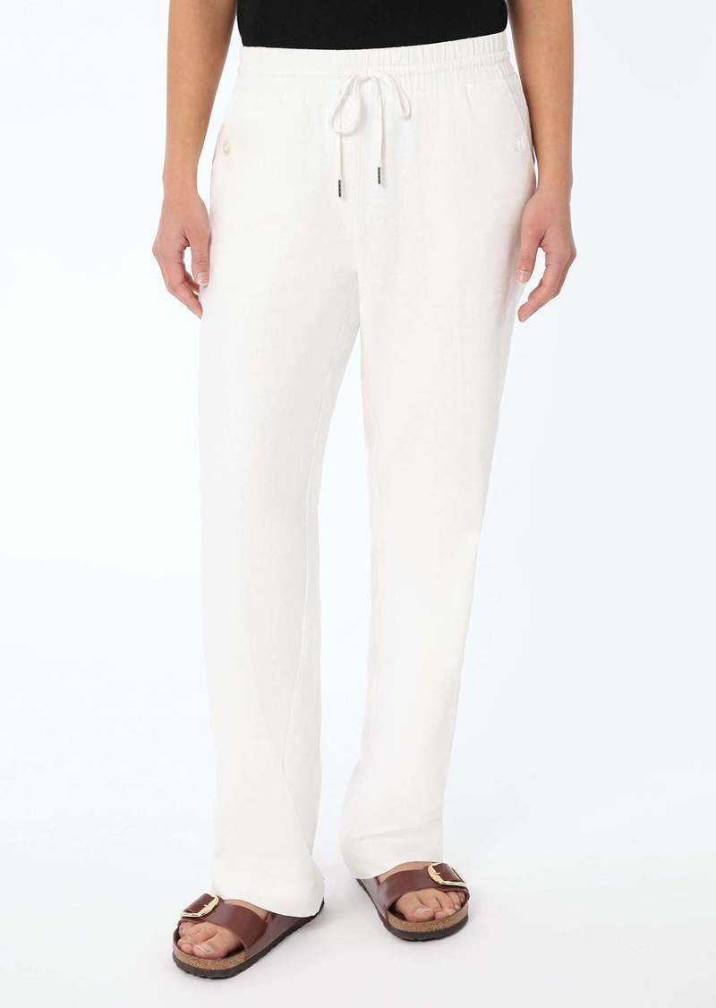 Jones New York Pull On Drawstring Trouser, Solid Linen Viscose