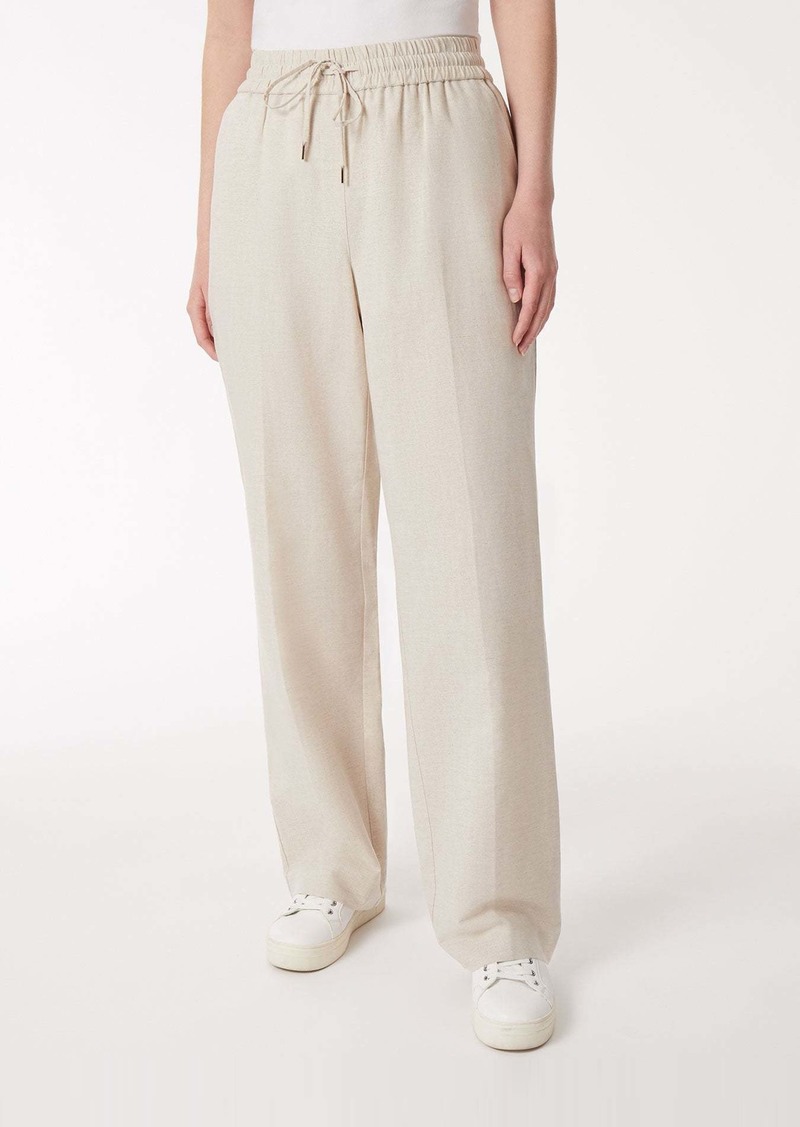 Jones New York Pull-On Linen Drawstring Trousers