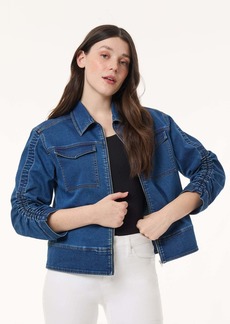 Jones New York Shirred Sleeve City Denim Jacket, Shore Wash