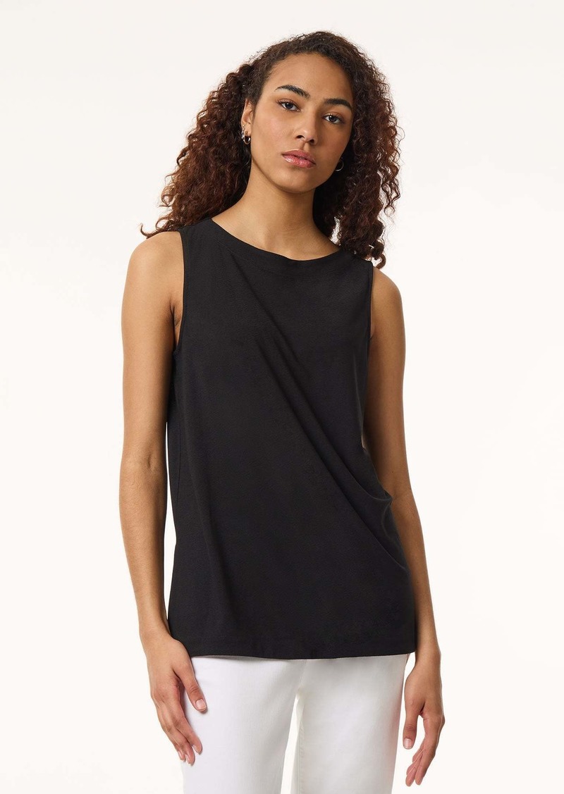 Jones New York Side Slit Sleeveless Tunic, Moss Crepe